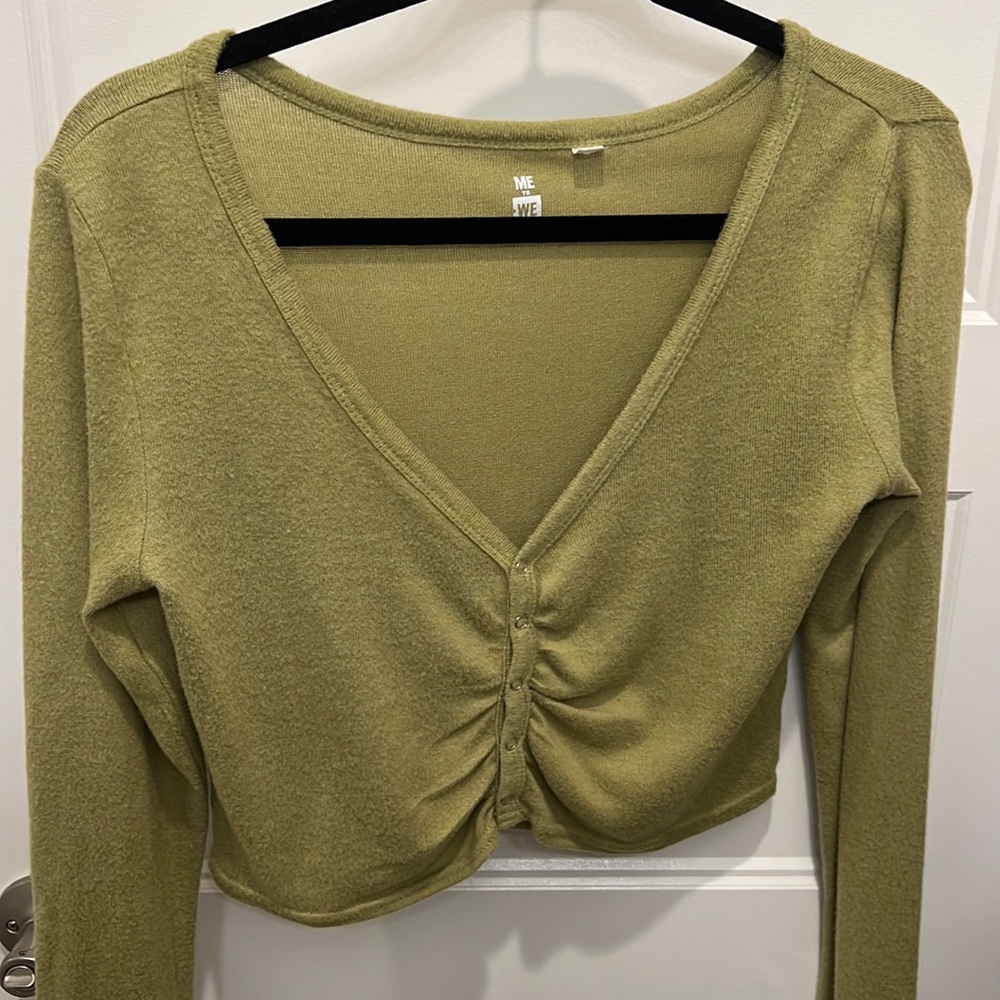 Green Cropped Soft Top